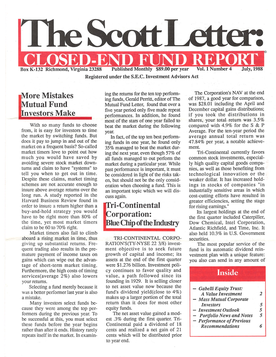 The Scott Letter, July 1988