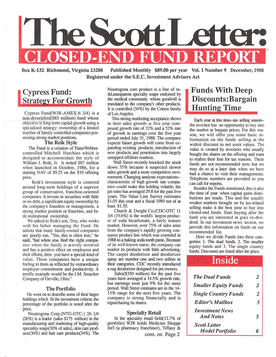 The Scott Letter, December 1988