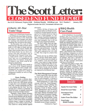 The Scott Letter, January 1989
