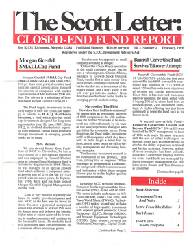 The Scott Letter, February 1989